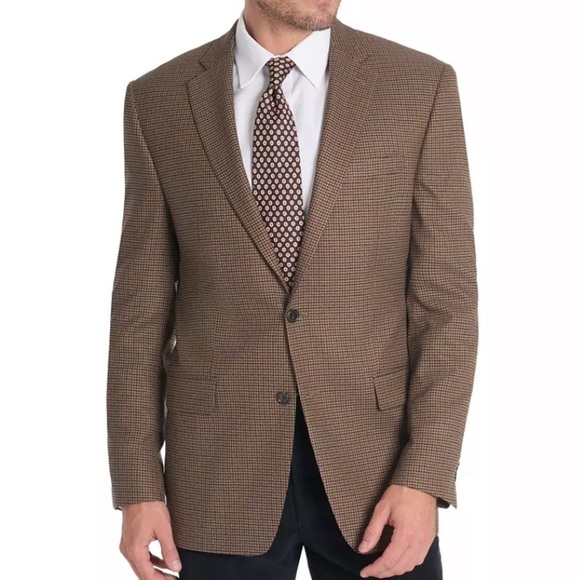 Lauren Ralph Lauren wool blend 42L men’s classic fit sport coat houndstooth - Picture 1 of 15